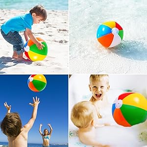 WEILAIDI-Beach-Ball12quot16quot-Beach-Balls-for-Kids-Beach-Toys-for-Kids--ToddlersPool-Balls-Pool-To-lrmBeach
